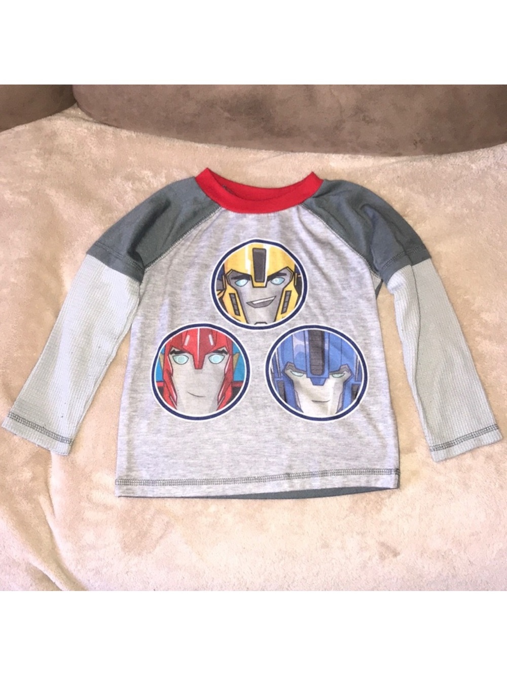 Transformers 3T Grey & Red Long-Sleeve Tee